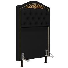 Cabeceira Cama Box Solteiro 90Cm Imperial J02 Corano Preto
