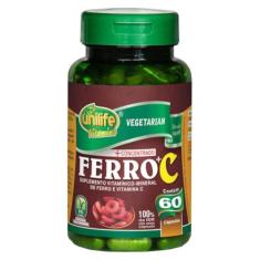 Ferro + Vitamina C 60 Cápsulas De 500Mg - Unilife