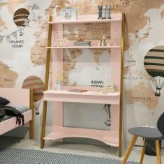 Escrivaninha Mesa Escritório com Estante Simba Retrô - Móveis Reller