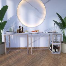 Escrivaninha Mesa Para Escritório Diretor Estilo Industrial