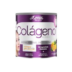 Colágeno Verisol Ácido Hialurônico Biotina 200g Bodyaction, Limão com 