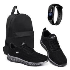 Combo Tênis Masculino + Mochila Estilosa + Relógio Fino Conforto e Versatilidade para seu Dia-Masculino