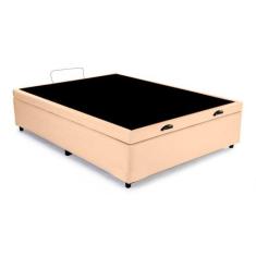 Base Box Baú Viúva Santo Box Sintético Bege 47x128x188