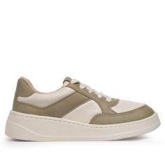 Tênis Feminino Modare com Recortes Off White/verde-Feminino