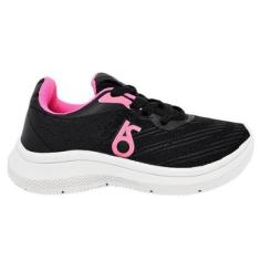 Tênis Infantil Esportivo Menina Leve Macio Preto Antiderrapante Confortavel Moderno Estilo Versatil-Feminino