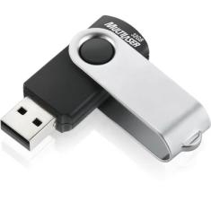 Pen Drive 32GB Multi Twist, USB 2.0, Preto e Prata - Pd589