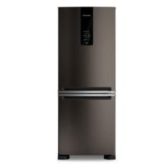 Refrigerador de 02 Portas Brastemp Frost Free Inverse 447 Litros Black Inox com Smart Flow e Fresh Box - BRE57FE