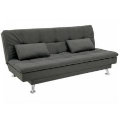 Sofá-cama Casal Reclinável Suede Linoforte Yasmin, Grafite, 2
