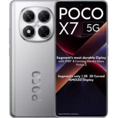 Smartphone Xiaomi Poco X7 5G 256GB 8GB RAM Dual SIM Tela 6.67" - SILVE