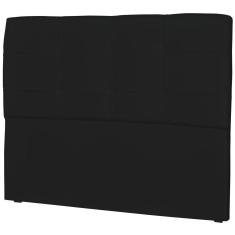 Cabeceira Casal Cama Box 195cm London Corino Preto