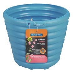 Cachepô Vaso Tramontina Mimmo em Plástico Azul 1,7 L Tramontina