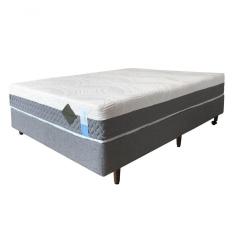 Colchão De Látex Articulado Cinza Box Solteiro King 96x203cm
