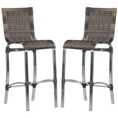 2 Banquetas Alta Haiti em Alumínio para Cozinha Bar Edícula