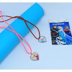 Kit Colar Infantil Menina Menino Duplo Amizades Colares Best Friend com Pingente Super Heróis Frozen Stitch Lembrancinha