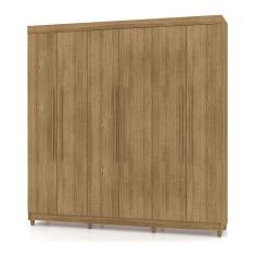 Guarda Roupa Casal 6 Portas 218 Cm Elegância Nature - Pallazio