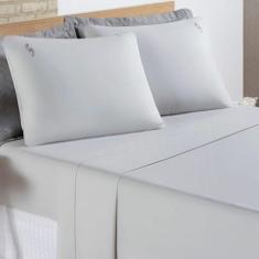 Jogo Cama Lençol Diana Casal Padrão Percal 200 Fios 100% Algodão 4 Peç