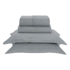 Jogo de Lençol Basic Aba Americana Percal 300 fios Casal 4 Peças - Iv 