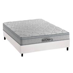 Cama Box Casal: Colchão Espuma Probel D40 Guarda Costas Premium Hiper Firme + Base White(138X188)