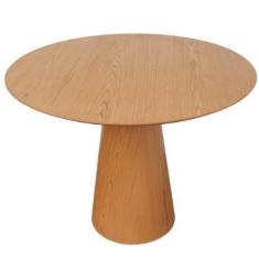 Mesa de Jantar Cone 70 cm Base Madeira Freijó Tampo Freijó - Personal 