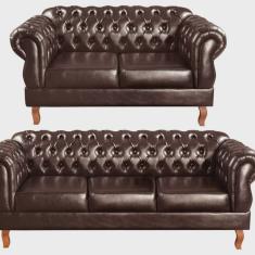 Sofá 2 e 3 Lugares Duquesa Decoração Sala Recepção Retrô