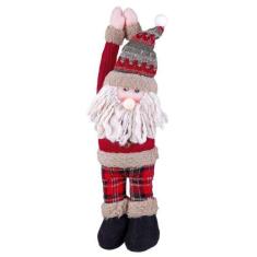 Boneco De Natal Decorativo Para Pendurar Em Poliéster 52cm Papai Noel 