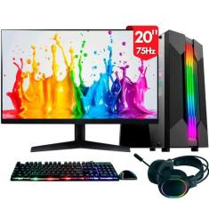 Computador Gamer completo 2Eletro Chroma, Intel Core i5, 16GB RAM, SSD