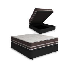 Cama Box com Baú Casal + Colchão de molas - Anjos - Classic Superlastic 138cm