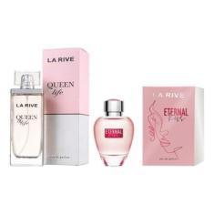 Kit C/ 2 Perfumes Importados La Rive, Queen Of Life E Eternal Kiss-Feminino