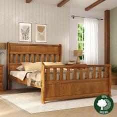 Cama Nathalia 1,40 madeira maciça - Moveis Nathalia