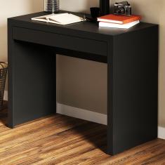 Mesa Escrivaninha 1 Gaveta Preto Me4107 - Tecno Mobili