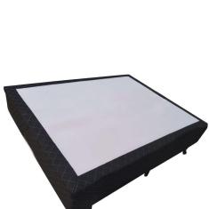 Base Box Blindado Casal AColchoes Suede Marrom 40x138x188