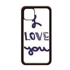 Capa I Love You com citação fofa para iPhone 12 Pro Max para Apple Mini Mobile Case
