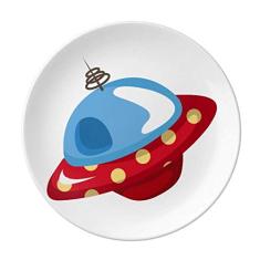 Universo e alienígena Placa de OVNI decorativa de porcelana Salver Prato de jantar