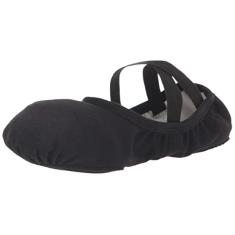 Bloch Tênis de balé feminino Dance Performa de lona elástica com sola dividida, Preto, 7 Wide