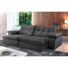 Sofá Retrátil e Reclinável Atlanta 2,30m 04 Lugares Mola Ensacada TXR