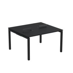 Mesa Plataforma Dupla com Pé de Aço para Coworking 120x120 Pdc12/12/2p Preto
