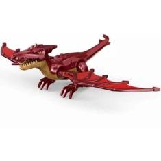Boneco Blocos De Montar Dinossauro Pterodáctilo Do Fogo