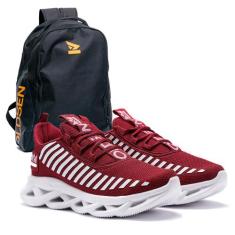 Tênis Masculino Leve Fitness Academia+ Mochila - Oldsen, Bordô, Mochil
