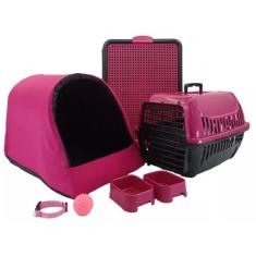 Kit Cachorro Gato Cama Caminha Iglu Transporte Sanitário Grande - Supr