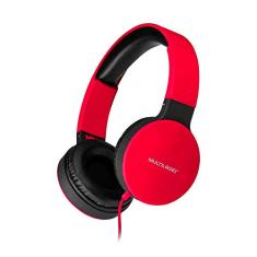 Headphone Dobrável New Fun P2 Multilaser Vermelho - PH270