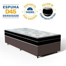 Cama Box com Colchão de Espuma D45 Pillow In Anjos OrtoConfort Solteiro 88cm