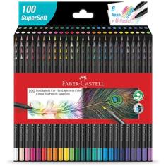 Lápis de Cor, Faber-Castell, EcoLápis Supersoft, 1207100SOFT, 100 Cores