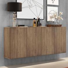 Aparador Buffet Suspenso Multimóveis Veneza 4 Portas FG3594 Rustic