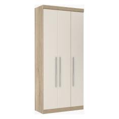 Guarda Roupa Modulado Master 3 Portas de Bater 2 Gavetas Internas MDP Avelã Rústico-Ártico Rústico