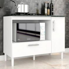 Balcão Para Cooktop Mila 1 Pt 1 Gav - Móveis Arapongas