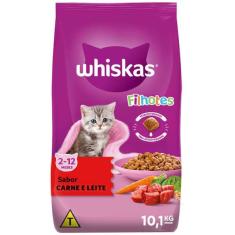 Ração Whiskas Carne e Leite para Gatos Filhotes - 10,1 Kg
