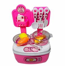 Maleta Cozinha Infantil Rosa Menina brinquedo Comidinha
