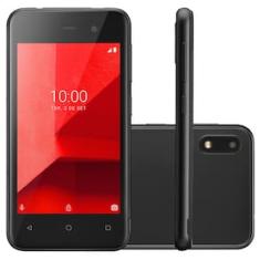 Smartphone Multilaser E Lite Preto com 32GB, 512MB de RAM, Tela 4”, Android 8.1, Dual Chip, Câmera 5MP, 3G, Bluetooth e Processador Quad core