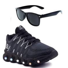 Tenis Infantil De Led Meninos Calce Facil Desenhos Luzinha LIGHT + Ocu