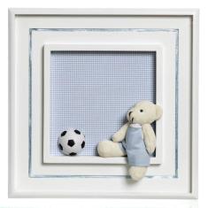 Quadro Príncipe Urso Com Bola Quarto Bebê Infantil Menino - Potinho de